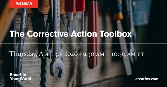 Corrective Action Toolbox Webinar