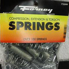 An example of product packaging on a bag of springs displaying the black yellow and orange tint