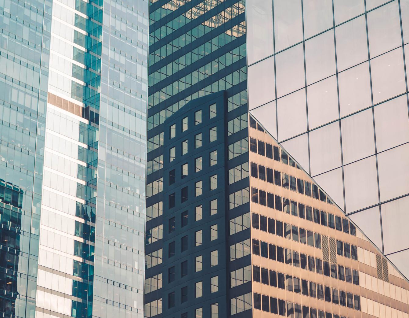 Glass sky scrapers
