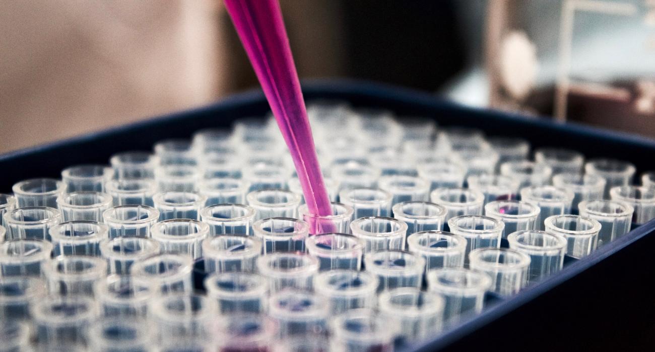 test tubes being filled with a dropper