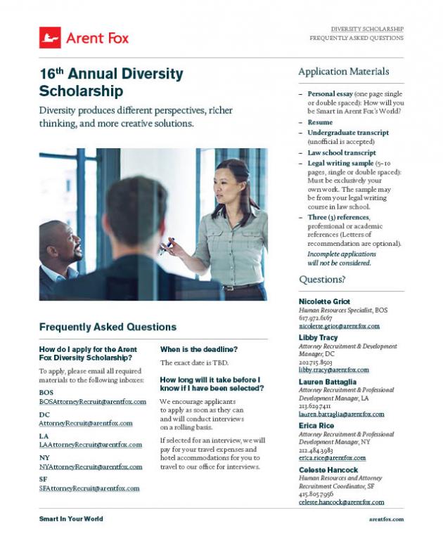 Diversity Scholarship 4/9/2020