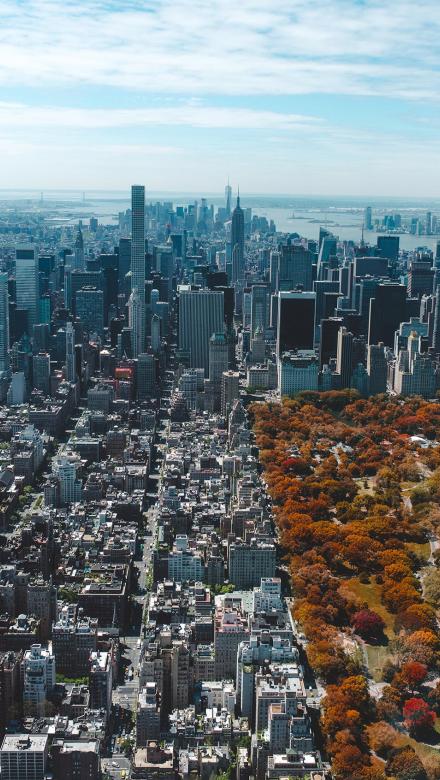 Aerial view of Central Park